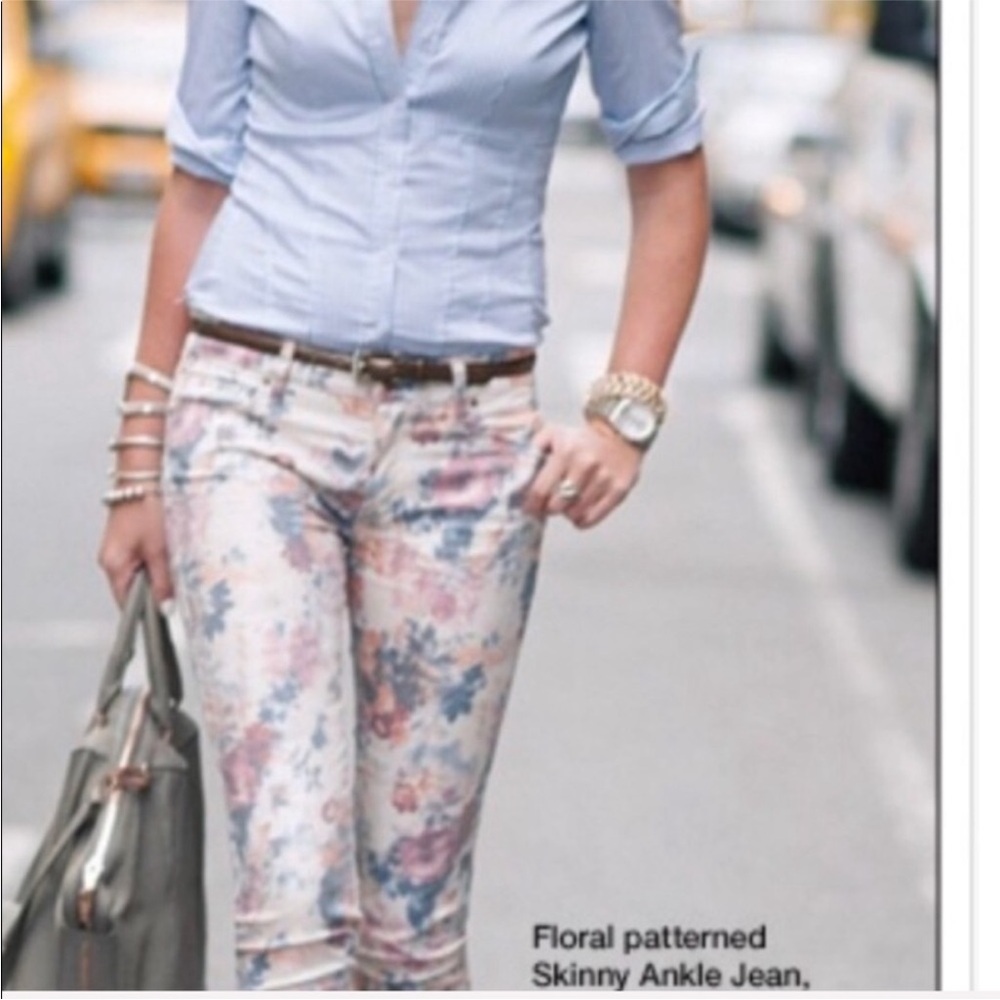 🆕 NY&CO Floral print skinny ankle jeans